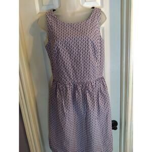 Brooks Brothers Jumper Dress Beige Pink Design Sz 8 Bust 34" Length 35" Lined Po